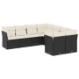 8-piece garden sofa set and black synthetic rattan cushions by , Garden sets - Ref: Foro24-3250425, Price: 499,60 €, Discount: %