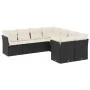 8-piece garden sofa set and black synthetic rattan cushions by , Garden sets - Ref: Foro24-3250425, Price: 492,53 €, Discount: %