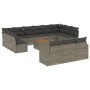 14-piece garden sofa set with gray synthetic rattan cushions by , Modular outdoor sofas - Ref: Foro24-3224366, Price: 823,56 ...