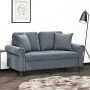 2-Sitzer-Sofa mit dunkelgrauen Samtkissen 120 cm von , Sofas - Ref: Foro24-3200936, Preis: 288,48 €, Rabatt: %