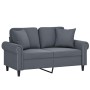 2-Sitzer-Sofa mit dunkelgrauen Samtkissen 120 cm von , Sofas - Ref: Foro24-3200936, Preis: 293,65 €, Rabatt: %