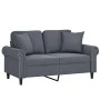 2-Sitzer-Sofa mit dunkelgrauen Samtkissen 120 cm von , Sofas - Ref: Foro24-3200936, Preis: 288,48 €, Rabatt: %