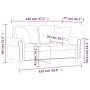 2-Sitzer-Sofa mit dunkelgrauen Samtkissen 120 cm von , Sofas - Ref: Foro24-3200936, Preis: 288,48 €, Rabatt: %