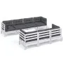 Gartenmöbel 8-teilig mit Kissen aus massivem Kiefernholz von , Gartensets - Ref: Foro24-3096161, Preis: 740,45 €, Rabatt: %