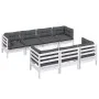 Muebles de jardín 8 pzas con cojines madera maciza de pino de , Conjuntos de jardín - Ref: Foro24-3096161, Precio: 740,57 €, ...