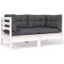 Muebles de jardín 8 pzas con cojines madera maciza de pino de , Conjuntos de jardín - Ref: Foro24-3096161, Precio: 740,57 €, ...