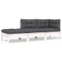 Muebles de jardín 8 pzas con cojines madera maciza de pino de , Conjuntos de jardín - Ref: Foro24-3096161, Precio: 740,57 €, ...