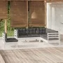 Garden furniture 5 pieces with white pine wood cushions by , Garden sets - Ref: Foro24-3096407, Price: 461,35 €, Discount: %