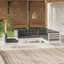 Gartenmöbel 5-teilig mit Kissen aus weißem Kiefernholz von , Gartensets - Ref: Foro24-3096407, Preis: 468,08 €, Rabatt: %