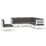 Garden furniture 5 pieces with white pine wood cushions by , Garden sets - Ref: Foro24-3096407, Price: 461,35 €, Discount: %
