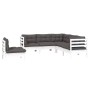 Gartenmöbel 5-teilig mit Kissen aus weißem Kiefernholz von , Gartensets - Ref: Foro24-3096407, Preis: 468,08 €, Rabatt: %