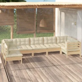 Gartenmöbel 7 Stück Kissen aus cremefarbenem Kiefernholz von , Gartensets - Ref: Foro24-3096430, Preis: 536,13 €, Rabatt: %