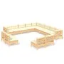 Gartenmöbel 13-teilig und Kissen aus massivem cremefarbenem Kiefernholz von , Gartensets - Ref: Foro24-3096887, Preis: 1,00 €...