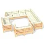 Garden furniture 11 pieces and cushions solid cream pine wood by , Garden sets - Ref: Foro24-3096935, Price: 930,07 €, Discou...