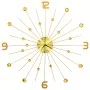 Reloj de pared de metal dorado 70 cm de vidaXL, Relojes de pared - Ref: Foro24-283857, Precio: 69,30 €, Descuento: %
