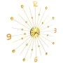 Reloj de pared de metal dorado 70 cm de vidaXL, Relojes de pared - Ref: Foro24-283857, Precio: 69,30 €, Descuento: %