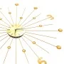 Reloj de pared de metal dorado 70 cm de vidaXL, Relojes de pared - Ref: Foro24-283857, Precio: 69,30 €, Descuento: %