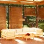 Garden furniture 8 pieces cream pine wood cushions by , Garden sets - Ref: Foro24-3097313, Price: 716,15 €, Discount: %