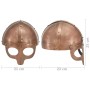 Réplica de casco vikingo antiguo LARP acero cobre