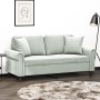 2-seater sofa with light gray velvet cushions 140 cm by , Sofas - Ref: Foro24-3200945, Price: 245,82 €, Discount: %