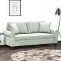 2-Sitzer-Sofa mit hellgrauen Samtkissen 140 cm von , Sofas - Ref: Foro24-3200945, Preis: 200,70 €, Rabatt: %