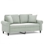 2-seater sofa with light gray velvet cushions 140 cm by , Sofas - Ref: Foro24-3200945, Price: 245,82 €, Discount: %