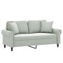 2-seater sofa with light gray velvet cushions 140 cm by , Sofas - Ref: Foro24-3200945, Price: 245,82 €, Discount: %