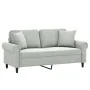 2-seater sofa with light gray velvet cushions 140 cm by , Sofas - Ref: Foro24-3200945, Price: 200,70 €, Discount: %