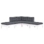 Garden furniture 5 pieces with white pine wood cushions by , Garden sets - Ref: Foro24-3096311, Price: 412,11 €, Discount: %