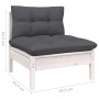 Gartenmöbel 8-teilig und weiße Kissen aus massivem Kiefernholz von , Gartensets - Ref: Foro24-3096455, Preis: 743,44 €, Rabat...