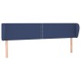 Cabecero de tela azul 183x23x78/88 cm