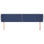 Cabecero de tela azul 183x23x78/88 cm