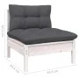 Gartenmöbel 10 Stück mit Kissen aus weißem Kiefernholz von , Gartensets - Ref: Foro24-3097032, Preis: 881,71 €, Rabatt: %
