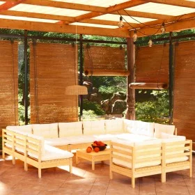 Garden furniture 12 pieces cushions solid pine wood by , Garden sets - Ref: Foro24-3097265, Price: 933,24 €, Discount: %