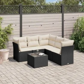 6-piece garden sofa set and black synthetic rattan cushions by , Garden sets - Ref: Foro24-3217626, Price: 371,85 €, Discount: %