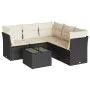 6-piece garden sofa set and black synthetic rattan cushions by , Garden sets - Ref: Foro24-3217626, Price: 371,85 €, Discount: %