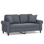 2-seater sofa with dark gray velvet cushions, 140 cm by , Sofas - Ref: Foro24-3200946, Price: 239,35 €, Discount: %