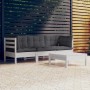 4 Stück Gartenmöbel mit anthrazitgrauen Kissen aus Kiefernholz von , Gartensets - Ref: Foro24-3096107, Preis: 363,46 €, Rabat...