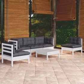 6 Stk. Gartenmöbel mit Kissen aus massivem Kiefernholz von , Gartensets - Ref: Foro24-3096191, Preis: 512,91 €, Rabatt: %