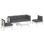 6 Stk. Gartenmöbel mit Kissen aus massivem Kiefernholz von , Gartensets - Ref: Foro24-3096191, Preis: 512,91 €, Rabatt: %