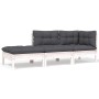 6-piece garden furniture set with solid pine wood and cushions by , Garden sets - Ref: Foro24-3096191, Price: 520,30 €, Disco...