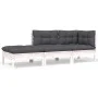 6 Stk. Gartenmöbel mit Kissen aus massivem Kiefernholz von , Gartensets - Ref: Foro24-3096191, Preis: 512,91 €, Rabatt: %
