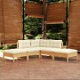 Gartenmöbel 5 Stück Zirbenholz Kissen creme von , Gartensets - Ref: Foro24-3096310, Preis: 387,64 €, Rabatt: %