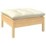 4-piece garden furniture set with cream pine wood cushions by , Garden sets - Ref: Foro24-3096346, Price: 351,75 €, Discount: %