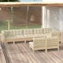 8 Stk. Gartenmöbel und Kissen massives Zirbenholz creme von , Gartensets - Ref: Foro24-3096454, Preis: 671,80 €, Rabatt: %