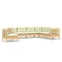 7-piece garden furniture set with solid pine wood cream cushions by , Garden sets - Ref: Foro24-3096719, Price: 536,13 €, Dis...