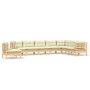 8 Stk. Gartenmöbel und Kissen massives Zirbenholz creme von , Gartensets - Ref: Foro24-3096731, Preis: 729,00 €, Rabatt: %