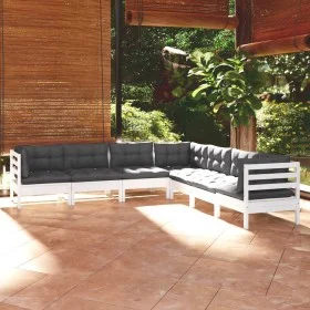 7 Stk. Gartenmöbel und Kissen aus massivem Kiefernholz von , Gartensets - Ref: Foro24-3096792, Preis: 607,17 €, Rabatt: %
