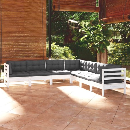 7 Stk. Gartenmöbel und Kissen aus massivem Kiefernholz von , Gartensets - Ref: Foro24-3096792, Preis: 615,64 €, Rabatt: %