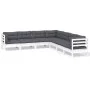 7 Stk. Gartenmöbel und Kissen aus massivem Kiefernholz von , Gartensets - Ref: Foro24-3096792, Preis: 607,17 €, Rabatt: %